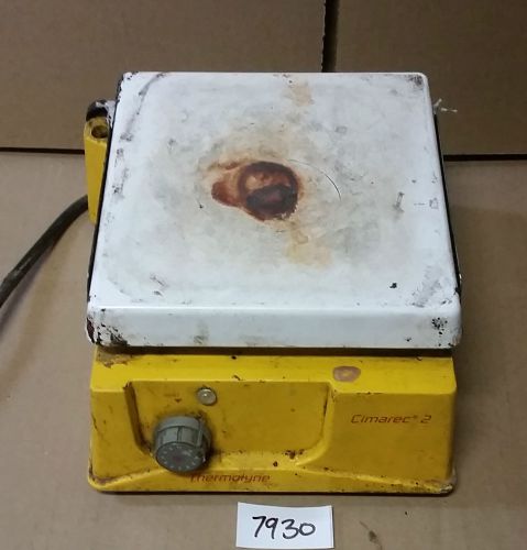 BARNSTEAD THERMOLYNE CIMAREC 2 HOT PLATE HP46825 7.5&#034; X 7.5&#034; (7930)