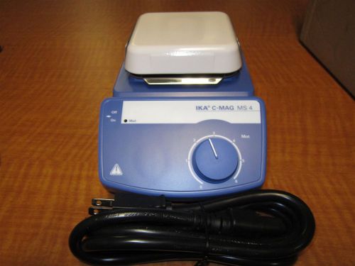 IKA C-MAG MS 4 S1 Magnetic Stirrer 115V 50/60 Hz 3582201 4&#034; Ceramic Plate New