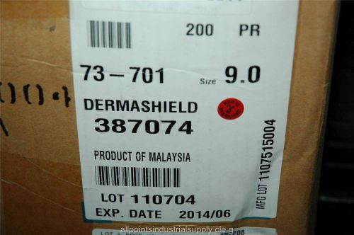 200 Pairs Size 9 Dermashield Gloves 387074