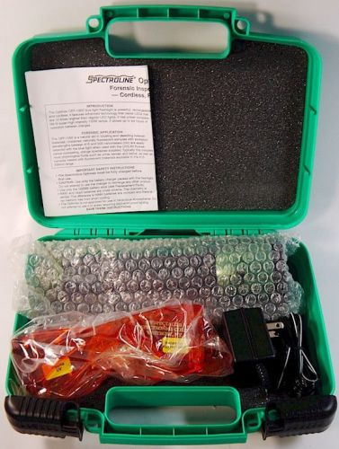 NEW Spectroline Optimax OPF-1000/OFK-100 BLUE LED Forensic Inspection Kit