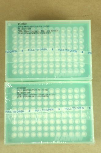 Rainin RT--L200F 200uL LTS Racked Pipette Tips Lot of (2) Racks (Qty.192 Tips)