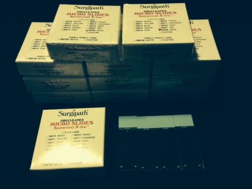 HISTOLOGY SLIDES LOT OF 12 Bxs. SURGIPATH SNOWCOAT X-TRA (AQUA)