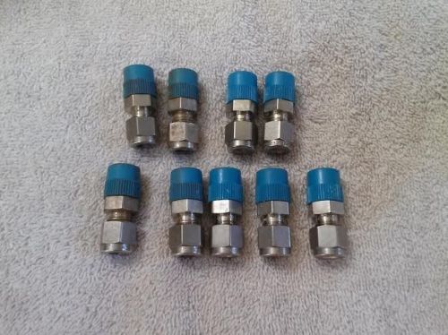 9 New Swagelok 316 SS 1/4&#034; Tube x 1/4&#034; Pipe Straight 9pc Lot NEW