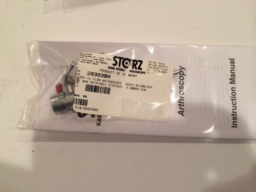 Storz High Flow Arthroscope Sheath 30 Degree Cam Lock Non Rotat Stopcock 28303BH