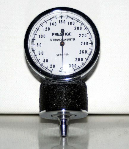 Gauge for blood pressure cuff,  with bottom port.barbed. male for tubing , new for sale