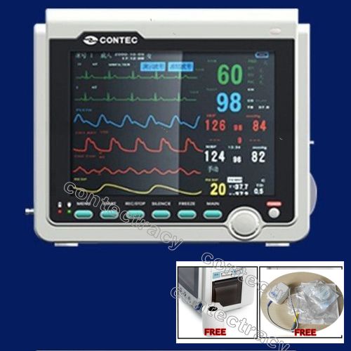 Ce vital signs patient monitor ecg,nibp,spo2,resp,temp+etco2+printer,8.4&#034; color for sale