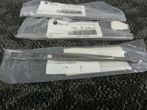 3 SKLAR SERRATED DRESSING FORCEPS 10&#034; SS STAINLESS MEDICAL SURGERY NEW