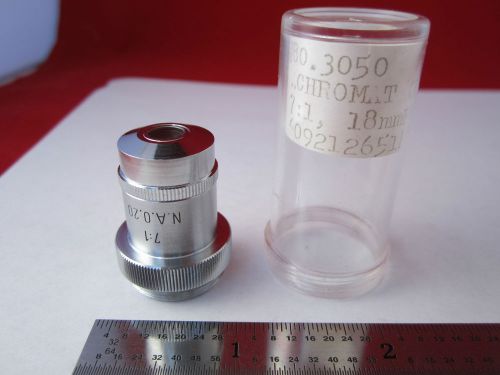 MICROSCOPE PART OBJECTIVE GERMANY ACHROMAT OPTICS 7X  BIN #7C