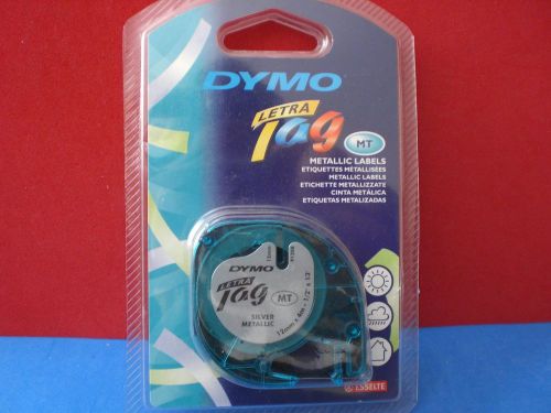 Dymo Letra Tag SILVER METALLIC 1/2&#034; x 13&#039; New &amp; Sealed