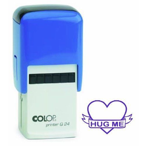 COLOP Printer Q24 Hug Me Heart Word Stamp - Violet