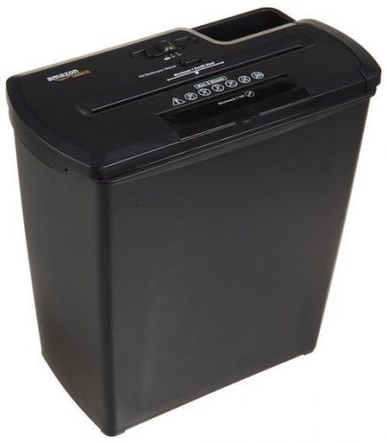 AmazonBasics 8-Sheet Strip-Cut Paper/CD/Credit Card Shredder with Basket NEW