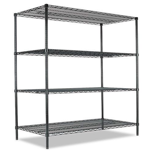 Alera all-purpose wire shelving starter kit, four-shelf, 60w x - alesw206024gn for sale