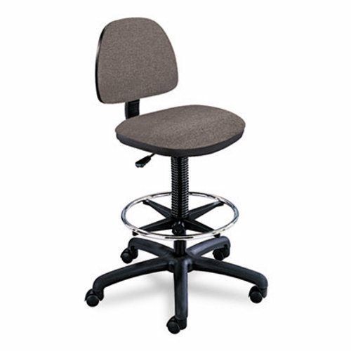 Safco Extended Height Swivel Stool w/Adjustable Footring, Dark Gray (SAF3401DG)