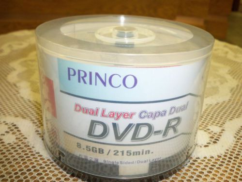 90 PRINCO DUAL LAYER DVD DVD-R SILVER TOP 8.5GB 215MIN