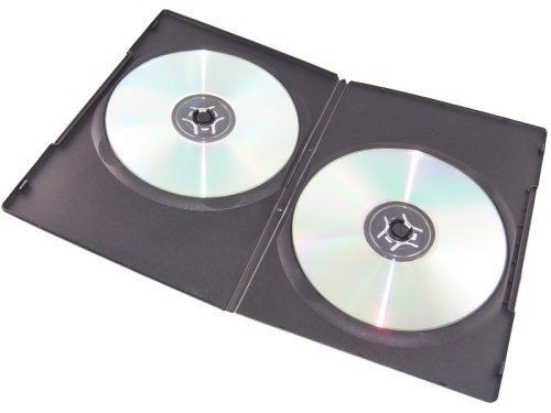 Yens? 100 SLIM Black Double DVD Cases 7MM