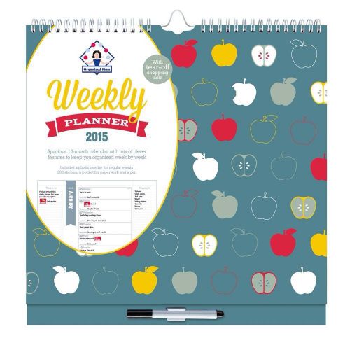 Organised Mum Weekly Planner Calendar 2015 - 16 Months - Great Gift Idea - Woman