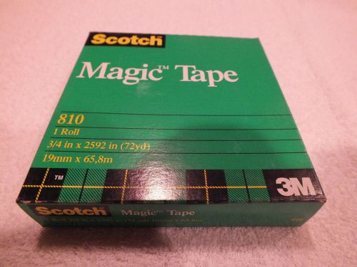 3 rolls! 3m scotch magic tape 810  3/4&#034; x 2592&#034; (72yd) 3&#034; core, 3 rolls, new for sale