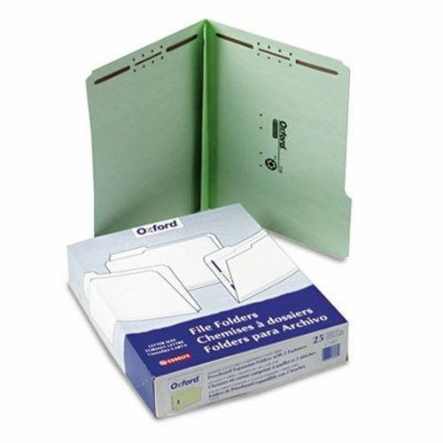 Pressboard Folders with Two 3&#034; Capacity Fasteners, Green, 25 per Box (PFX17182)