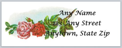 30 Rose Return Address Labels Gift Favor Tags  (au1)