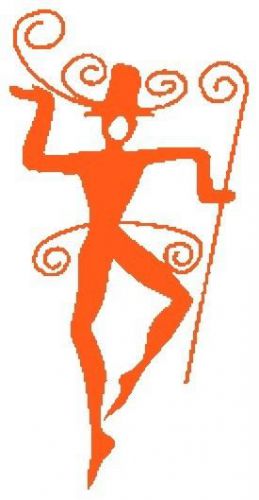 30 Custom Orange Vane Dancer Personalized Address Labels