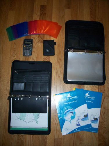 TWO Portfolio Organizers, TI-30Xa Calculator, CD/DVD Cases Office/ School Supply