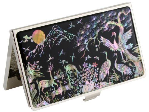 MOP Business credit card holder ID name card case deer &amp; Crane  design#43