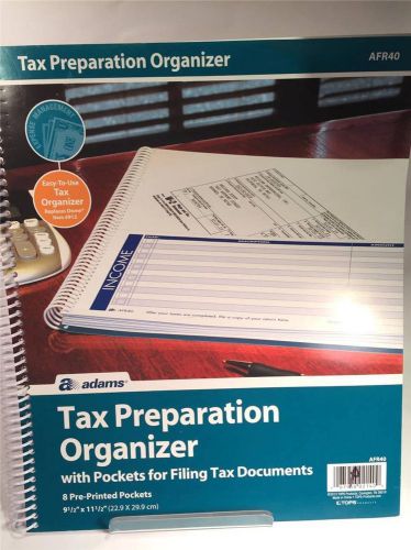 Adams AFR40 Income TAX PREPERATION ORGANIZER NEW