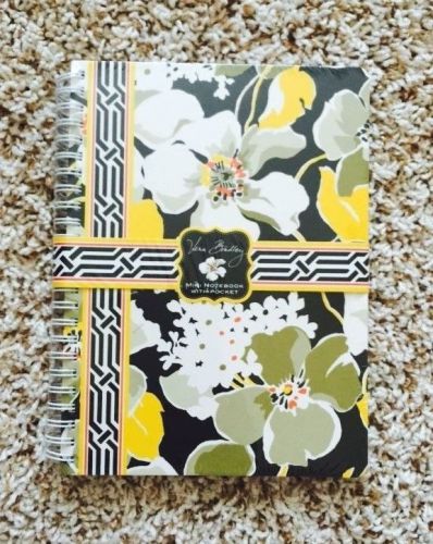 NEW Vera Bradley Mini Notebook Spiral-bound Lined Sheets w/Pocket in * DOGWOOD *