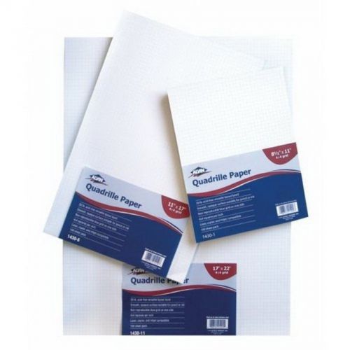 Alvin Quadrille Paper 8x8 Grid 100-Sheet Pack 17&#034; x 22&#034; 1430-14 Paper Pack