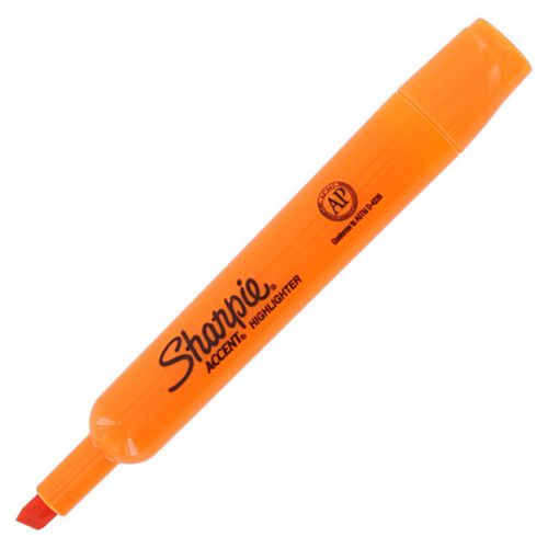 Sharpie Accent Tank-Style Highlighters, Orange, Chisel Tip, Dozen