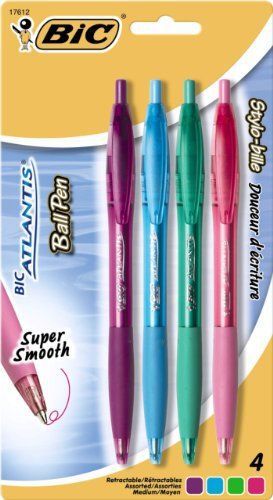 Bic Atlantis Retractable Ballpoint Pen - Medium Pen Point Type - 1 (vcgap41asst)