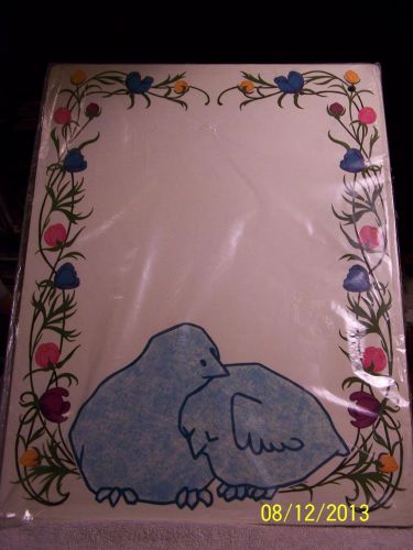 Vintage write n wipe board dry erase board 2 blue birds