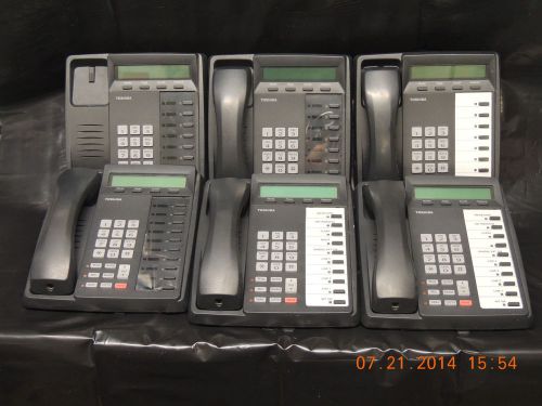 (6) Toshiba Digital Business Telephone(s) Dark Charcoal color