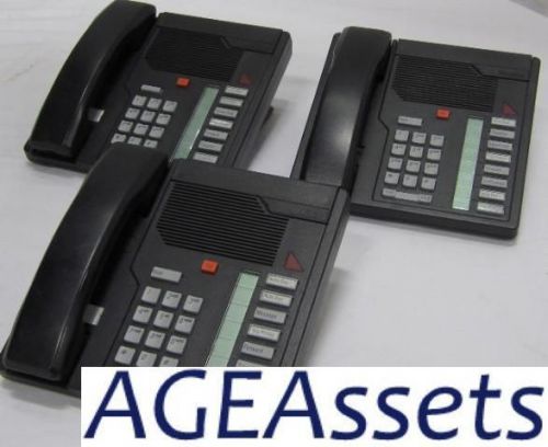 NORTEL MERIDIAN M2008 M-2008 SYSTEM PHONE BLACK NT9K08AA03 (NICE LOT OF 3)