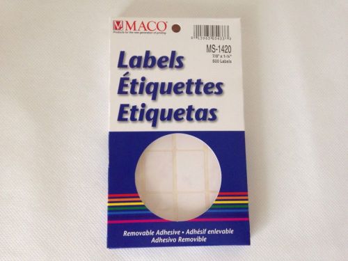 Maco ms-1420  self adhesive labels~price stickers 7/8&#034; x 1 1/4&#034; with 500/box for sale