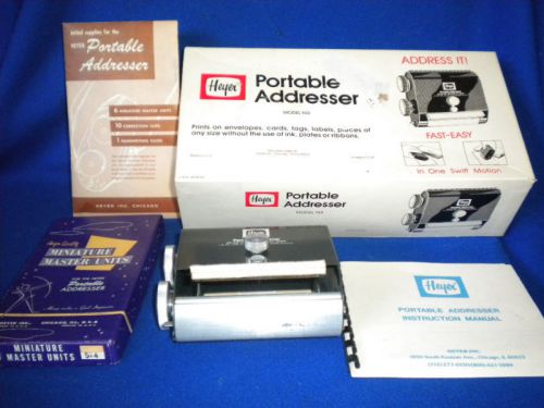 Vintage heyer portable addresser model 100 minty iob for sale