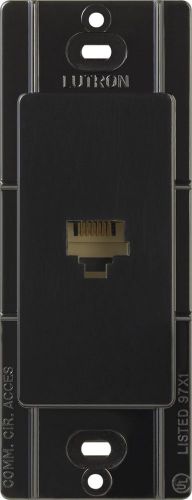 Lutron CA-PJ-BL Claro Telephone Jack, Black