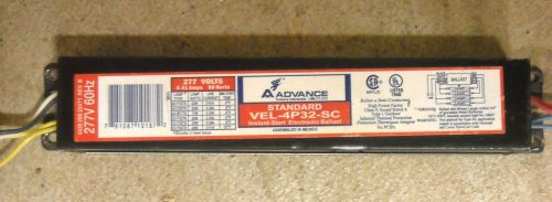 Advance vel-4p32-sc 4 lamp electronic ballast 277v new for sale