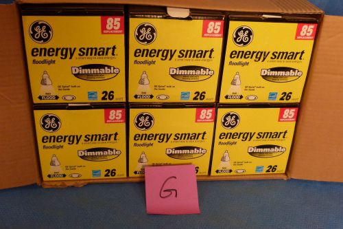 ONE CASE OF 6 GE 21716 ENERGY SMART CFL 26 WATT DIMMABLE FLOOD LIGHT