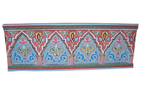 Moroccan cornice decor: beautiful hand crafted &amp; hand painted wooden border art for sale