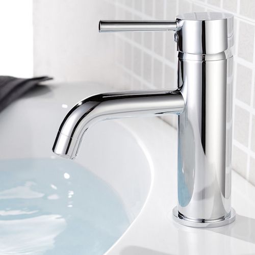 Modern Single Handle Bathroom Lavatory Faucet Chrome Brass Tap Free Shipping