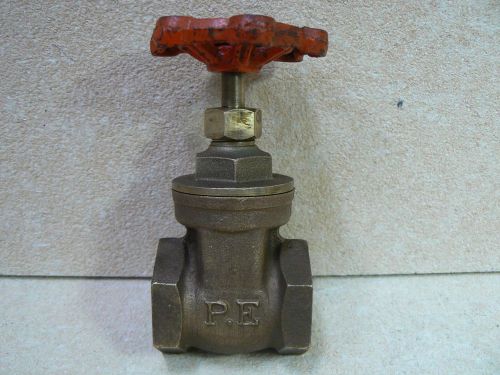 Gate Valve Plumbing P.E. 1, 1-1/4&#034; Threaded Brass