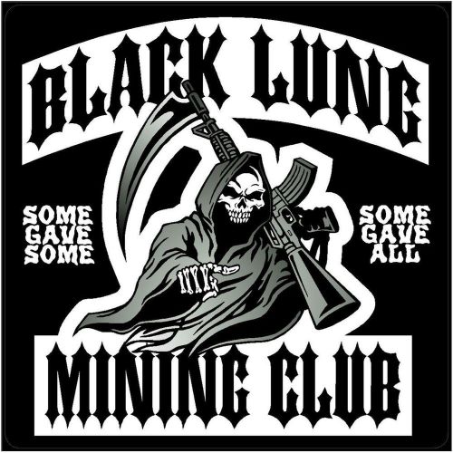 3 -  Black Lung Mining Club Coal Underground 2&#034; Hard Hat Helmet Sticker H556