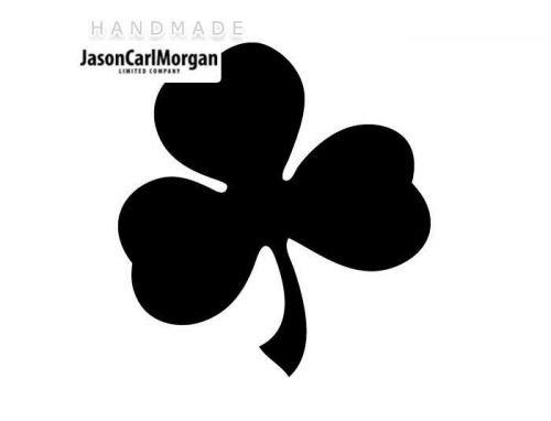 JCM® Iron On Applique Decal, Shamrock Black