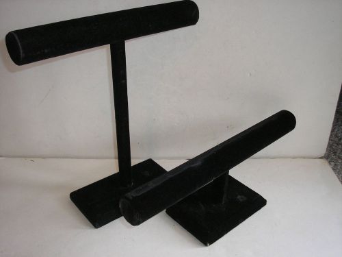 Vintage Black Felt Bracelet / Necklace Display Racks (2)