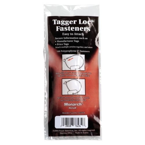 Monarch Tagger Loc Fastener - 100/Pack - White