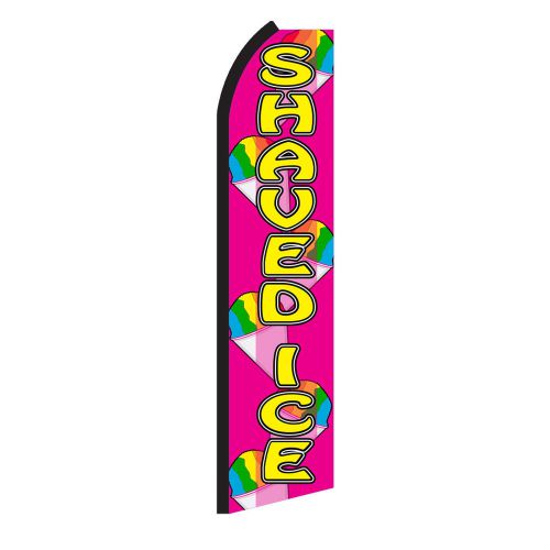 Shaved ice 15&#039; pink business bow swooper flag super sign advertising banner * for sale