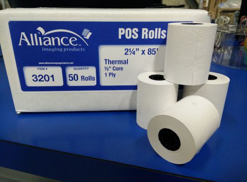 ALLIANCE - 2 1/4&#034; x 85&#039; POS THERMAL PAPER ROLLS CREDIT CARD MACHINE RECEIPT 50CT