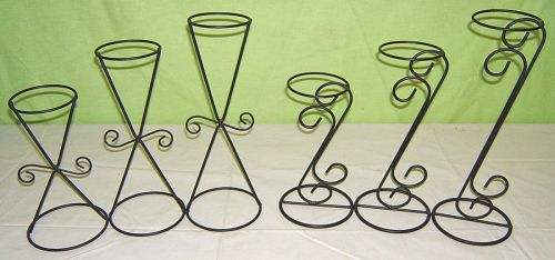 2 sets of 3 hat rack decorative store displays millinery qlty made in usa steel for sale