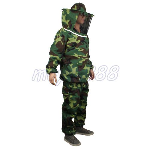 Nylon Beekeeping Jacket Coat Veil Pants Protective Bee Suit Camouflage Smock